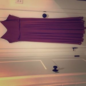 BHLDN Jenny choo cinnamon rose bridesmaids dress.